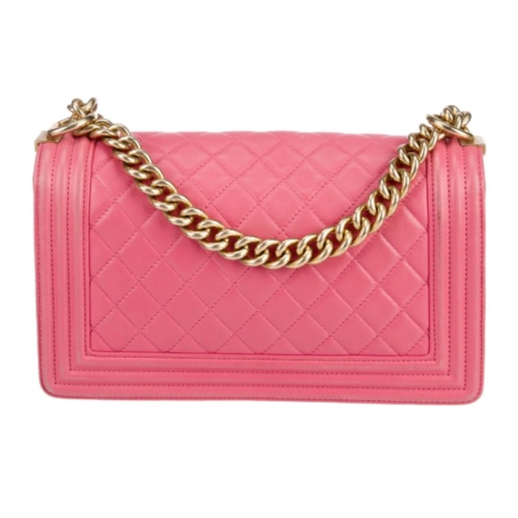 Chanel Medium Quilted Pink Boy Bag - Picture 3 of 11